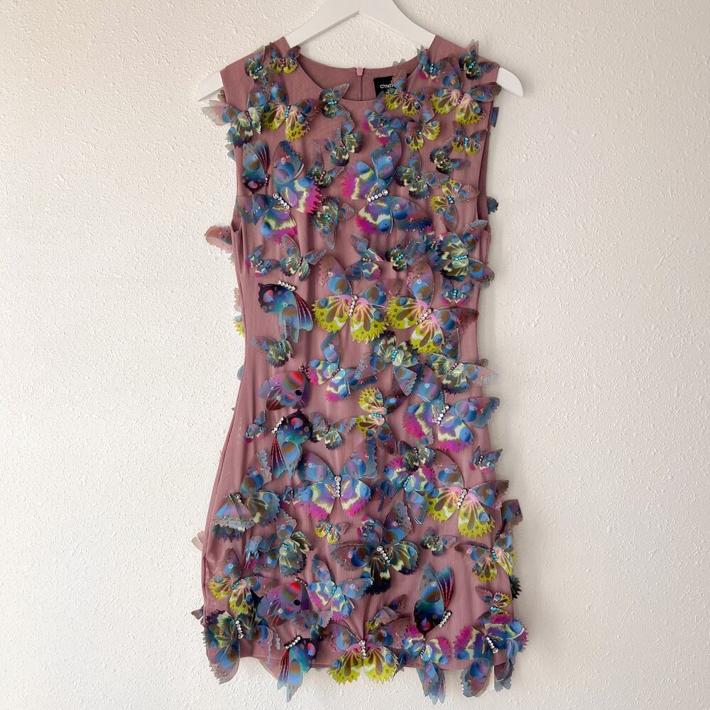 ★ZEROPLANET★ Cynthia Frill Sleeveless Set 2color Cynthia Rowley Butterfly Appliqu Mini Dress Size 4
